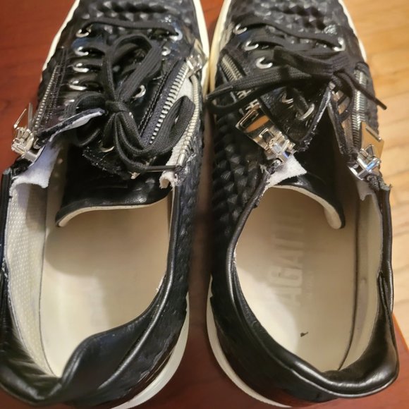 Bagatto Live Ech size 13.5 us/European 44 lace up/zipper black sneakers - Picture 8 of 15